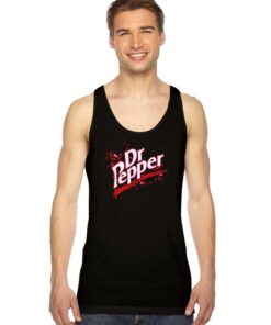 Vintage Thermal Splatter Dr Pepper Logo Tank Top