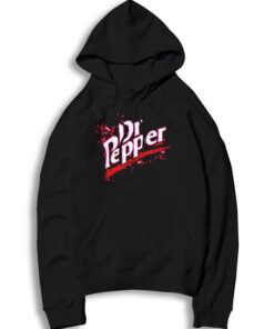 Vintage Thermal Splatter Dr Pepper Logo Hoodie