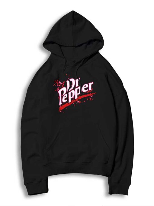 Vintage Thermal Splatter Dr Pepper Logo Hoodie