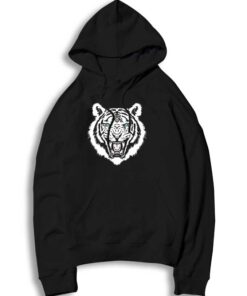 White Tiger Striped Animal Art Hoodie