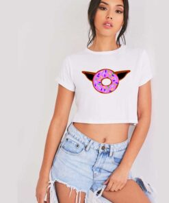 Baby Yoda Donut Face Head Logo Crop Top Shirt