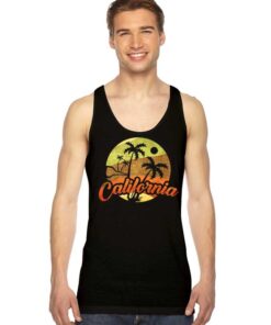 California Retro Surf Vintage Surfer Beach Tank Top