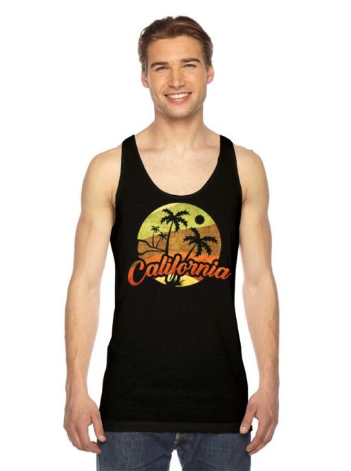 California Retro Surf Vintage Surfer Beach Tank Top