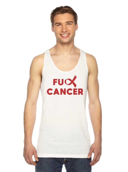 Cancer Care Quote Fuck Cancer Logo Tank Top