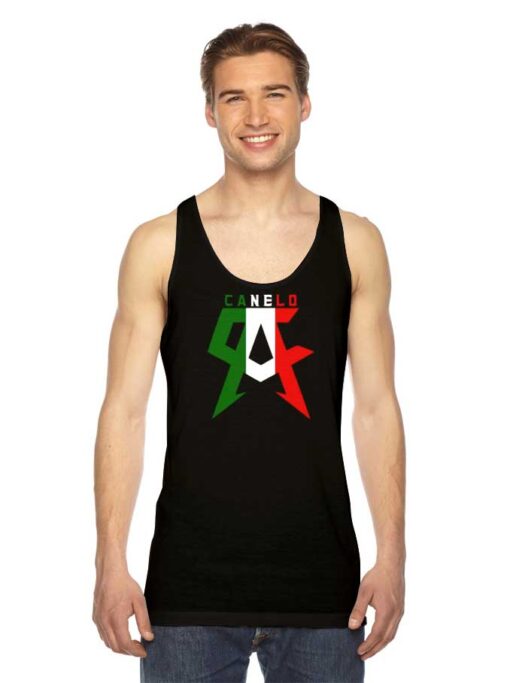 Canelo Alvarez Team Canelo Italian Flag Pattern Tank Top