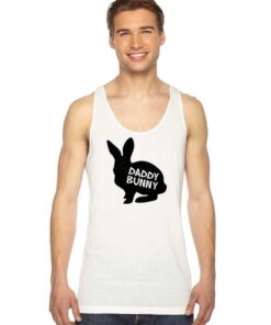 Daddy Bunny Silhouette Easter Rabbit Tank Top