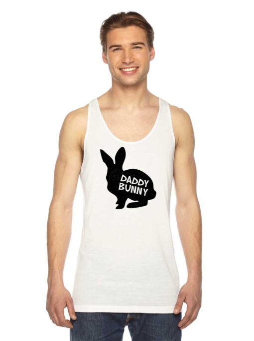 Daddy Bunny Silhouette Easter Rabbit Tank Top