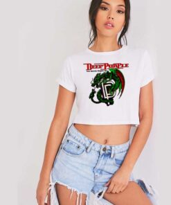 Deep Purple The Battle Rages On Dragon Logo Crop Top Shirt