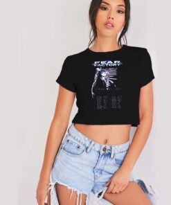 Fear Factory 20 Year Anniversary Scifi Logo Crop Top Shirt