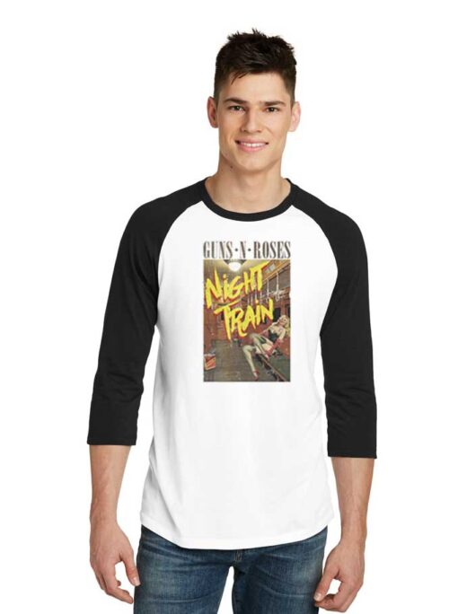 Guns N Roses Night Train Cover Art Raglan Tee