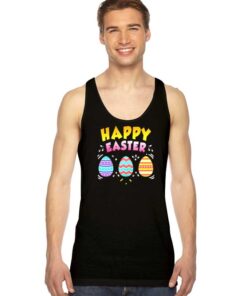 Happy Easter Day Colorful Egg Hunting Logo Tank Top