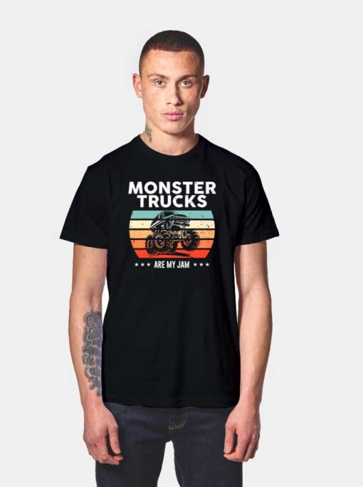 Monster Trucks Are My Jam Vintage Logo T Shirt