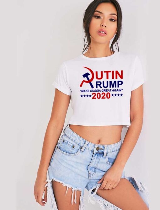 Putin Trump 2020 Make Russia Great Again Crop Top Shirt