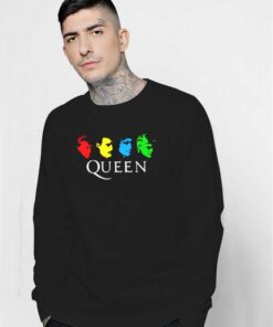 Queen Band Colorful Member Face Logo Sweatshirt