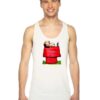 Snoop Dogg Lying Smoking Red House Tank Top