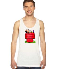 Snoop Dogg Lying Smoking Red House Tank Top