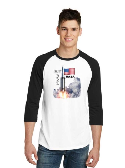 SpaceX Launch Nasa America Countdown Raglan Tee