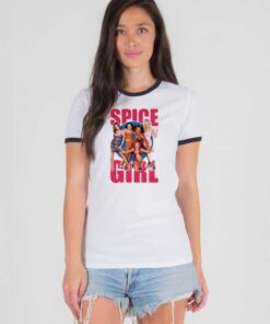 Spice Girl Retro Girlband Group Ringer Tee