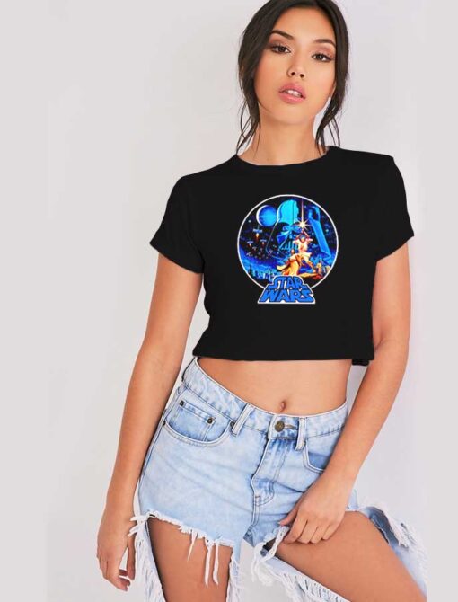 Star Wars Vintage Victory Circle Logo Crop Top Shirt