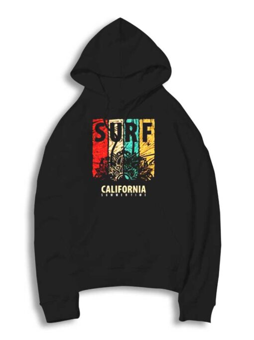 Surf California Summertime Flower Logo Hoodie