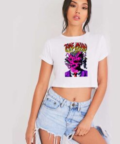 Tame Impala Creepy Pink Alien Head Crop Top Shirt