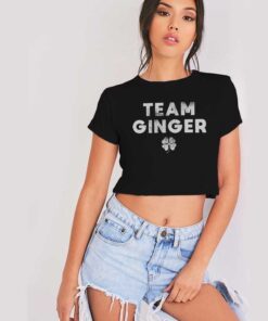 Team Ginger Clover Logo Vintage Crop Top Shirt