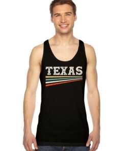 Texas Rainbow Stripes Logo Vintage Tank Top