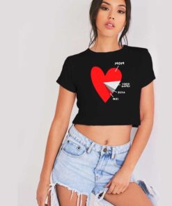 Heart Percentage Mom Video Games Pizza Wifi Crop Top Shirt