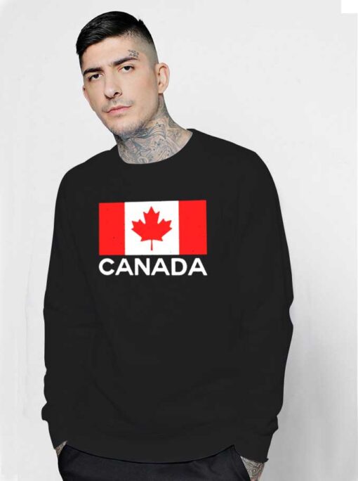 Vintage Canada Flag Maple Leaf Logo Sweatshirt