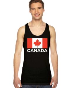 Vintage Canada Flag Maple Leaf Logo Tank Top