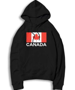 Vintage Canada Flag Maple Leaf Logo Hoodie