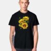 Yellow Sunflower Floral Watercolor Art T Shirt