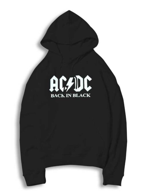 ACDC Band Back In Black Logo Hoodie