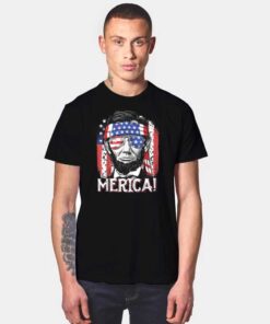 Abraham Lincoln The America Flag T Shirt