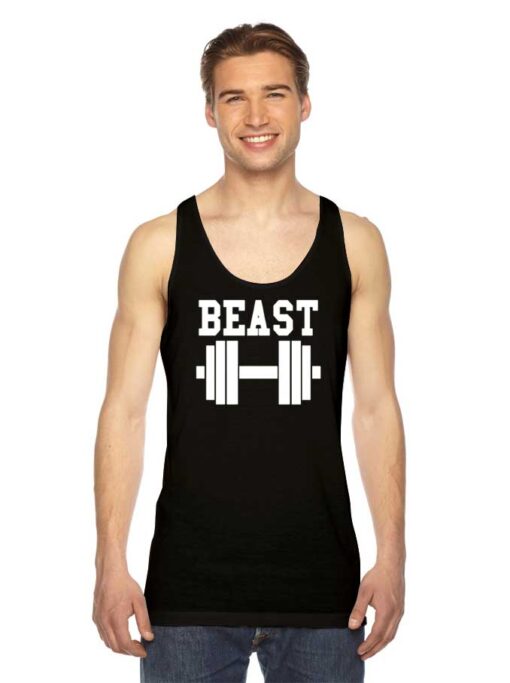 Beast Gym Dumbell Cute Couple Tank Top