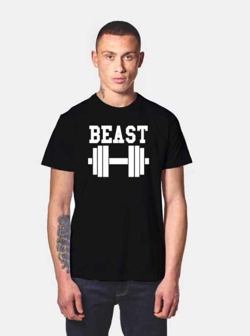 Beast Gym Dumbbell Cute Couple T Shirt