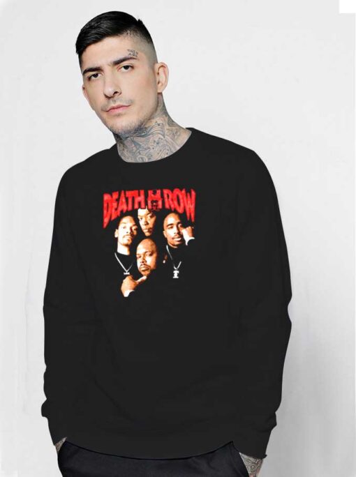 Death Row Records Old School Rapper Sweatshirt