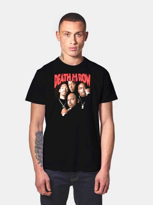 Death Row Records Old School Rapper T Shirt