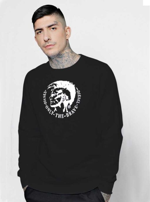 Diesel Only The Brave Diesel Mohawk Logo Sweatshirt