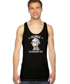 George Sloshington Washington American Flag Tank Top