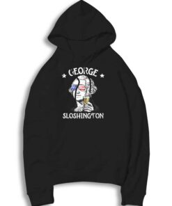 George Sloshington Washington American Flag Hoodie