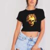 Harley Davidson 1903 Blazing Skull Logo Crop Top Shirt