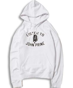 Listen To John Prine Microphone Logo Hoodie