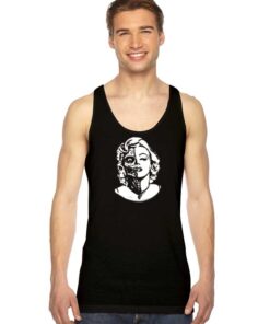 Marilyn Monroe Undead Skull Face Logo Tank Top