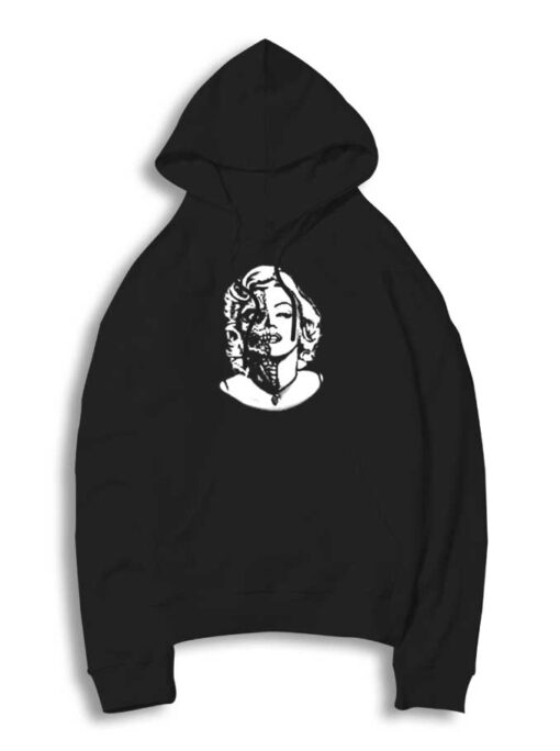 Marilyn Monroe Undead Skull Face Hoodie