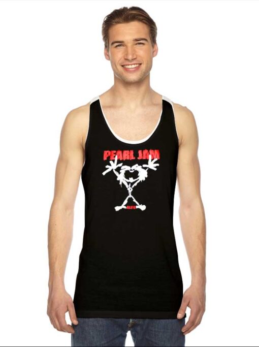 Pearl Jam Stickman Alive Logo Tank Top