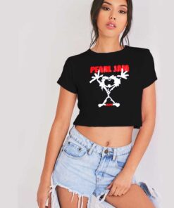 Pearl Jam Stickman Alive Logo Crop Top Shirt