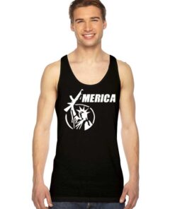 Revolution America Liberty Statue AK-47 Tank Top