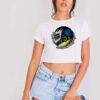 The Temple Of Surf Skeleton Surfing Crop Top Shirt