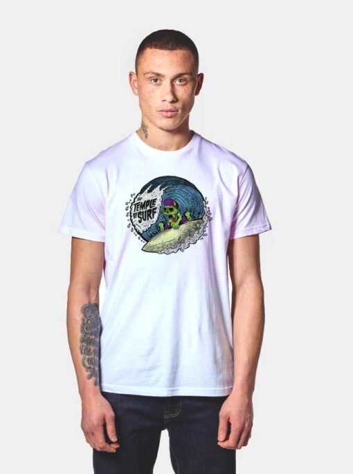 The Temple Of Surf Skeleton Surfing T Shirt